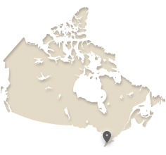 map of Canada showing London, Ontario