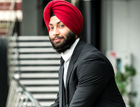 Handsome Sikh businessman