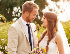 Couple on their wedding day