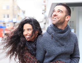 Couple on an exciting second date