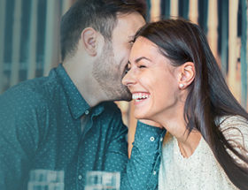 Couple having a dinner date