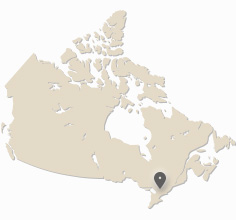 Map of Canada showing Ottawa-Gatineau