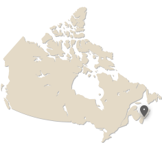 map of Canada showing Halifax