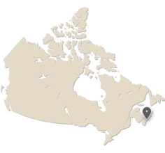 map of Canada showing Halifax