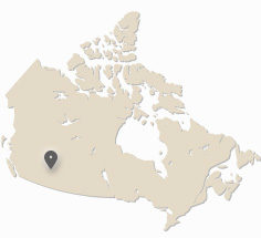 Map of Canada showing Calgary