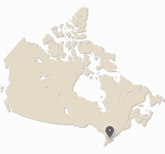 map of Canada showing Toronto