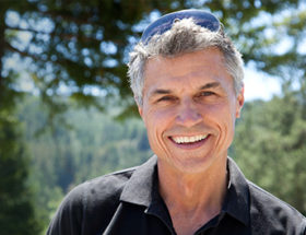 Attractive man in a forest