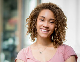 Smiling and happy woman