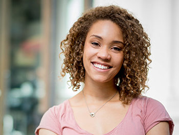 Smiling and happy woman