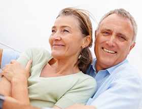 older couple facing the future together