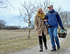 older couple walking