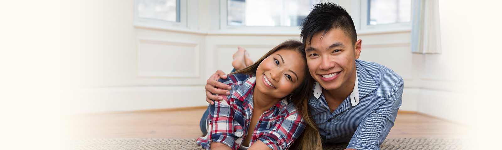 Pretty Filipina woman with her boyfriend