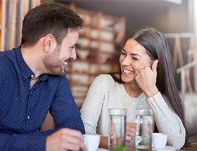 couple enjoying a coffee date