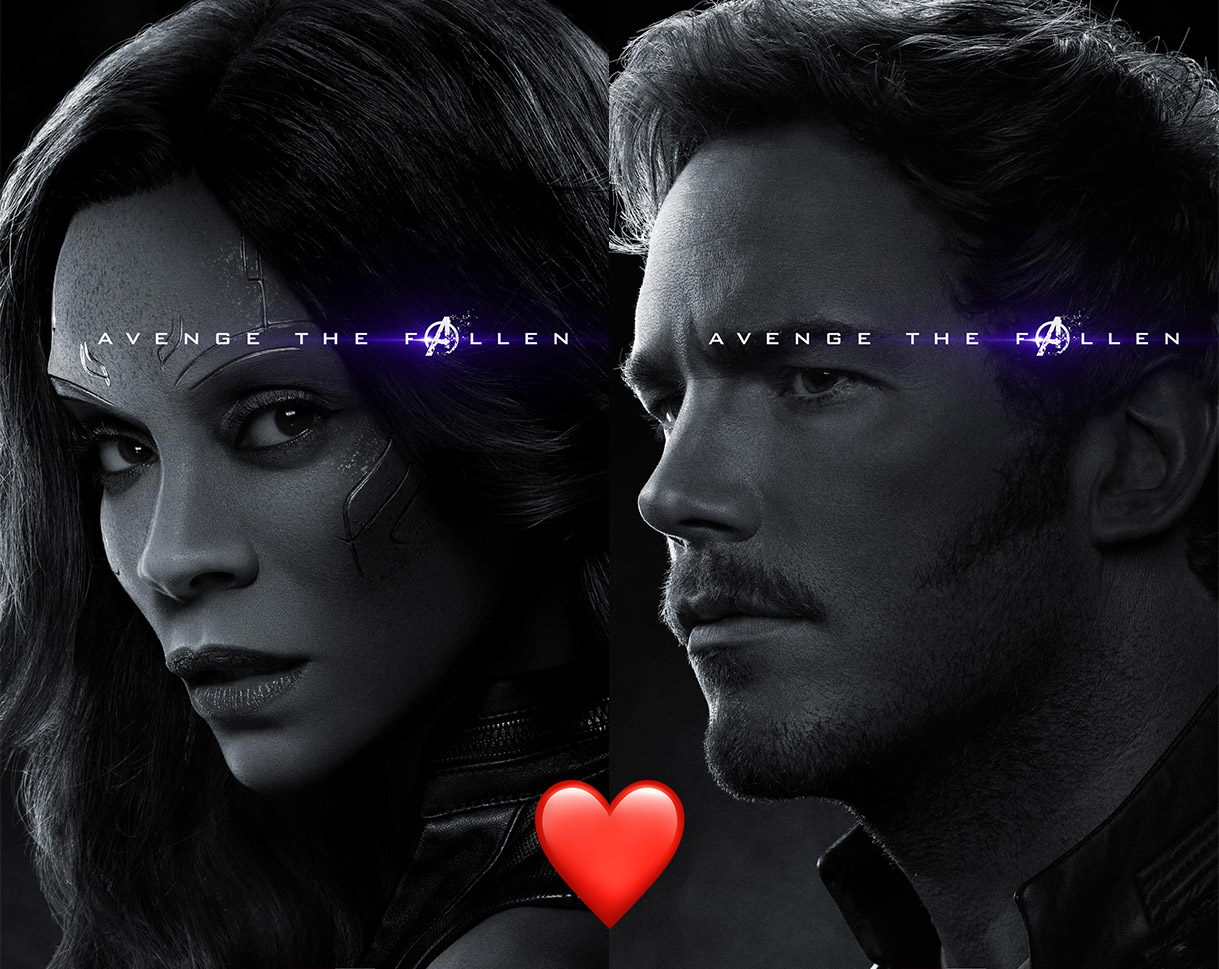 peter quill and gamora